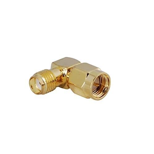 50 pcs gold SMA male to SMA female right angle in series RF connector for Ham Radio