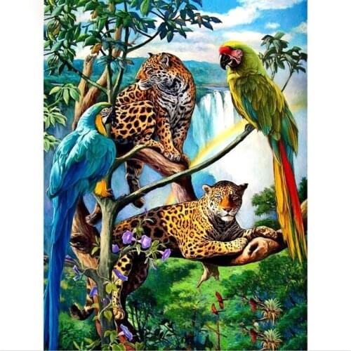 New 5D DIY square diamond painting animal tiger bird dolphin diamond embroidery home decoration holiday gift underwater scenery
