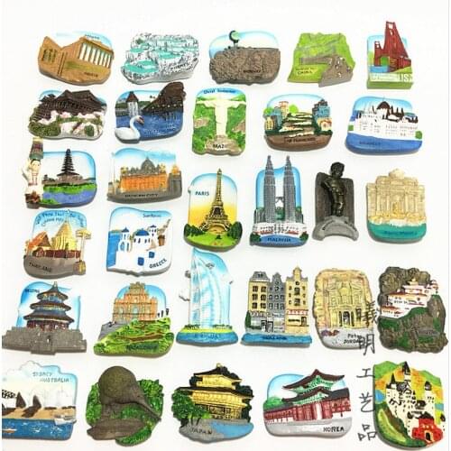 BABELEMI Singapore Thailand Japan France Egypt Italy Dubai Australia Chile Peru Switzerland Vatican Fridge Magnet Souvenir Decor