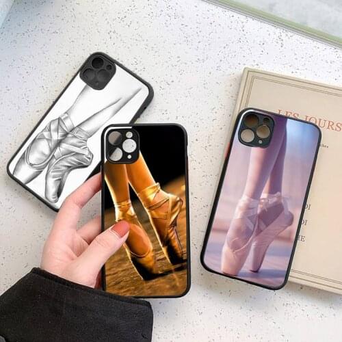Ballerina Dance Ballet Girl Shoes Phone Case For iphone 12 11 7 8 plus mini x xs xr pro max matte transparent cover