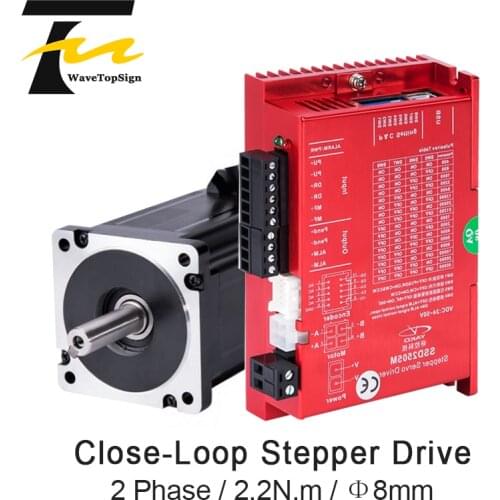 YAKO 57mm Series 2 Phase Closed-Loop Stepper Motors SSD2505M+YK257EC80E1 Use for CNC Engraver Machine