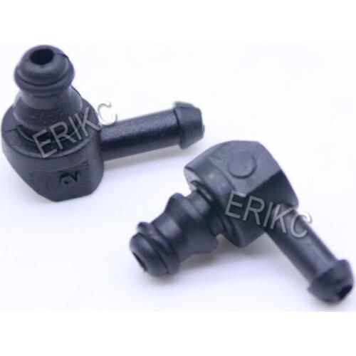 ERIKC Oil Backflow Plastic Two-way Joint Pipe for Common rail injector and injectort clip 10pcs / lot