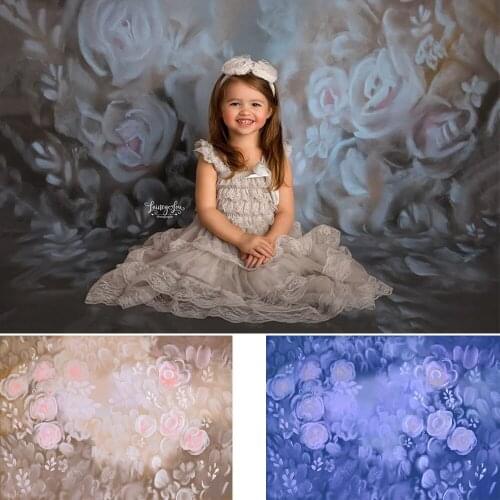 Flowers Pattern Newborn Kids Portrait Backdrop Photography Birthday Pregnant Woman Baby Shower Art Floral Background Studio