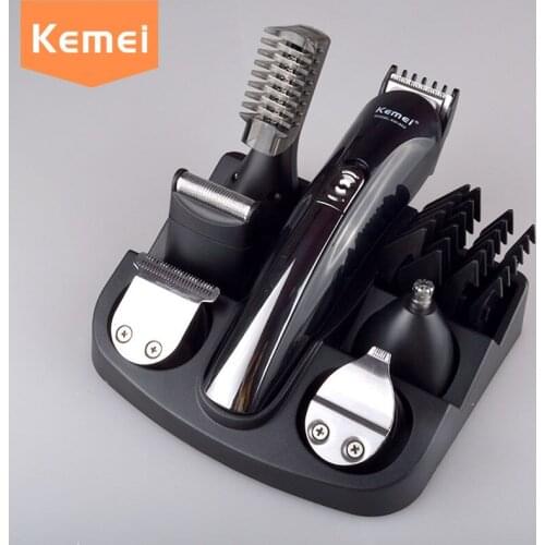 Kemei hair trimmer KM-600 6 in 1 rechargeable hair clipper nose hair trimmer electric shaver carving hair line beard trimmer