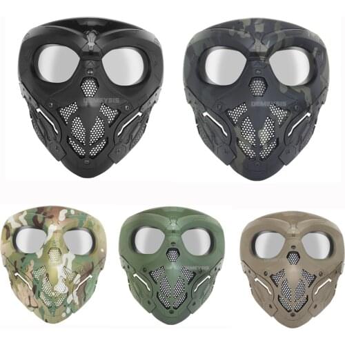 Airsoft Mask Military Tactical Skull Mask with Lens Army Field Hunting Shooting Paintball Mask ( Helmet Wear or Head Wear )