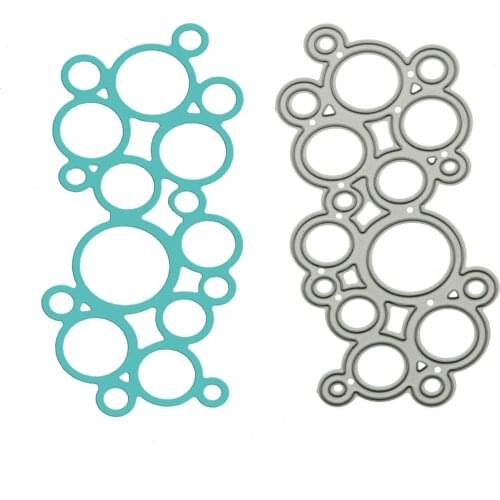 Bubble Pattern Metal Cutting Dies Hollow Out Circles Craft Paper Cutter Mold For Scrapbook Photo Album Decorating