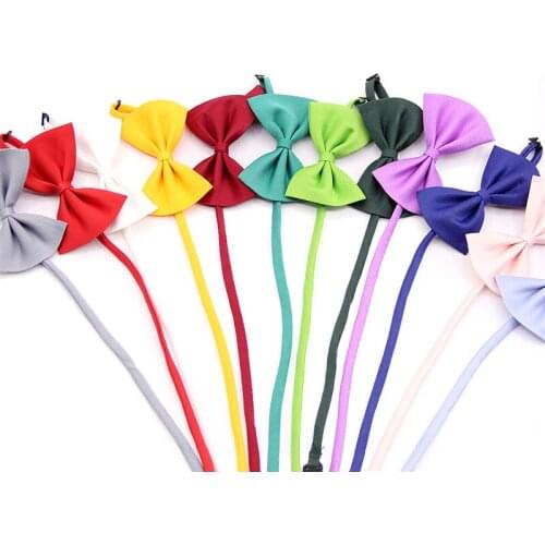 Lovely Pets Hot Selling Fashion Cute Dog Puppy Cat Kitten Pet Toy Kid Solid Bow Tie Necktie Clothes Boys Children Girls Wedding