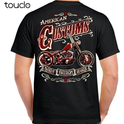 Men T-Shirts Fashion 2019 Rude Top Tee Round Neck New T Shirts Vintage Medium Bobber Chopper Custom Bikes For Men T-Shirts