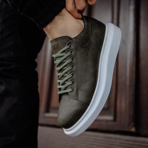 Knack High Outsole Casual Male Shoes 044 Khaki Street Fashion New Season Spring Summer New Creation Cool Comfortable