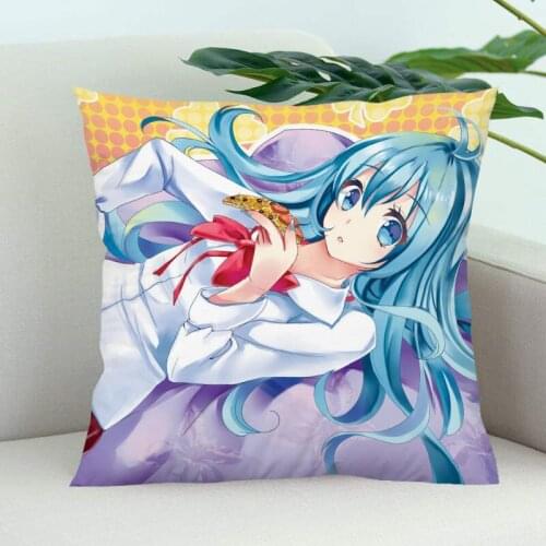 Denpa Onna To Seishun Otoko Pillow Cover Bedroom Home Office Decorative Pillowcase Square Zipper Pillow Cases Satin Soft