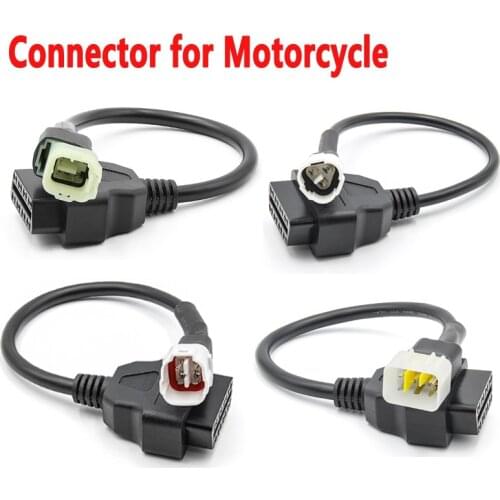 Latest OBD2 Connector for Motorcycle Motobike for YAMAHA 3pin 4pin for HONDA 4Pin for KTM 6pin Moto OBD OBD2 Extension Cable