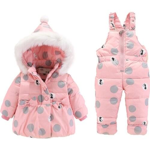 New Winter children clothing sets girls Warm parka down jacket for baby girl clothes childrens coat snow wear kids suit