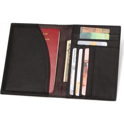 Genuine Leather Thin Passport Covers High Quality RFID Theft Protected Case Wallet for Travel Documents Slim ID Card Holders