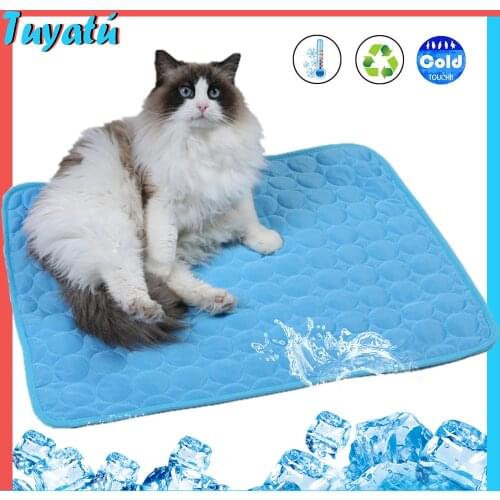 Summer Pet Cooling Mat Ice Pad for Small Large Dogs Cat Bed Puppy Dog Cool Down Cooling Blanket Pads Cushion Dog Accessories
