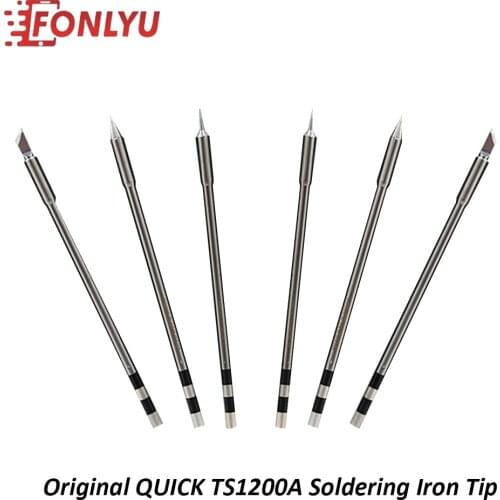 Original TSS02 Solder Welding Iron Tips For QUICK TS1200A Lead-Free Soldering Station Iron Head Nozzle SK 1C 2C 3C I-02 J-02