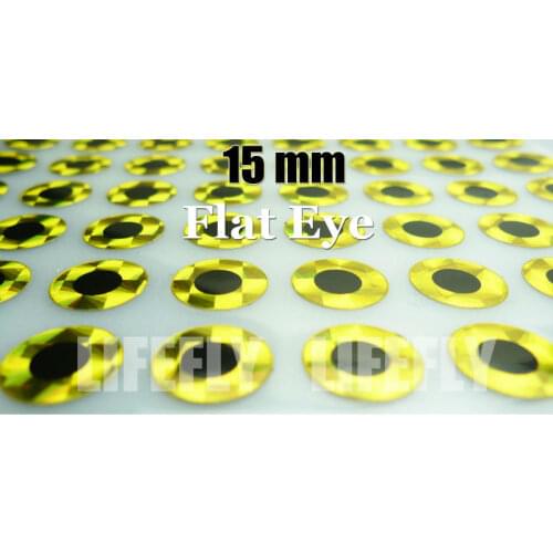 15mm Flat Gold / Wholesale 300 Flat Holographic Eyes, Fly Tying, Jig Tying, Lure Making, Craft