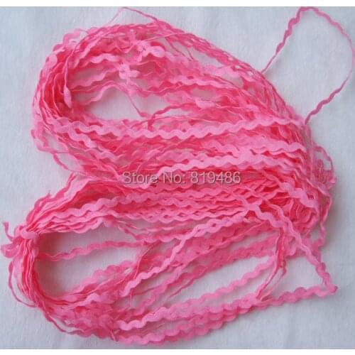 Free shipping 10Yards 1/2cm width Coral RICRAC polyester ribbon on clothes&Bra Accessories Sewing Trim