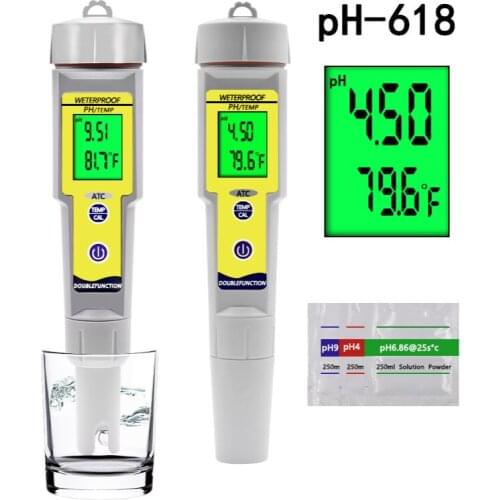 Professional Pen Type PH-618 Meter Portable PH Water Quality Tester Acidometer for Aquarium Acidimeter water PH acidity meter