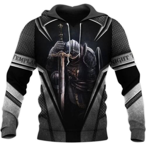Tessffel Knights Templar Jesus God Guard Cavalier Autumn Casual Pullover Streetwear NewFashion 3DPrint Men/Women Zip/Hoodies B13