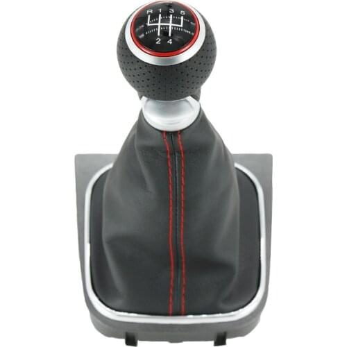 For V W Golf 5 MK5 R32 G TI 2004 2005 2006 2007 2008 2009 New 5 Speed Car Gear Stick Level Shift Knob With Leather Boot