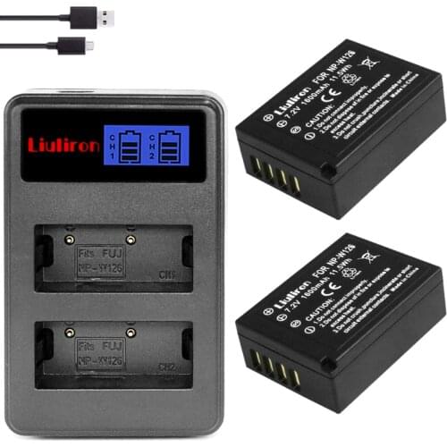 7.2V 1800mAh NP-W126 NP W126 Battery for Fujifilm Fuji X-T2 X-A3 XT2 XA3 X-T20 XT20 X100F NP-W126S Interchangeable Lens