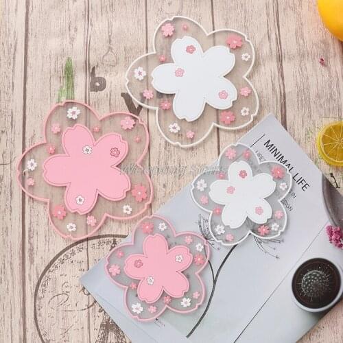 Cherry Blossom Heat Insulation Table Mat Family Office Anti-skid Tea Cup Mat