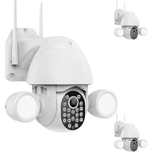 Top Deals Floodlight Camera,3MP HD Outdoor Security Camera Humanoid Trigger AI Auto Tracking Vedio Surveillance Camera