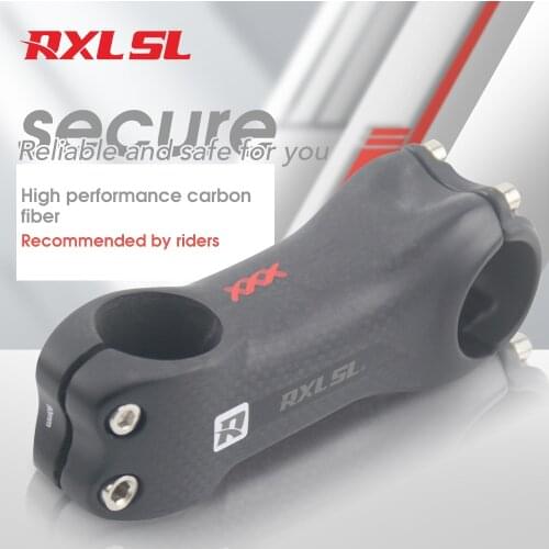 RXL SL Road Bicycle Stem 3K Matte Mtb Handlebar Stems 6/17 Degree 70/80/90/100/110/120/130 Carbon Fiber Cycling Bike Stem