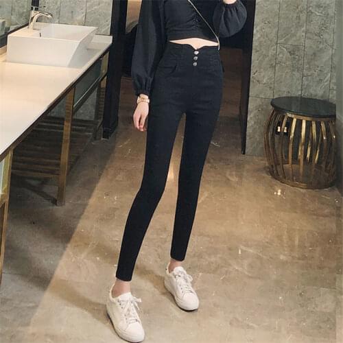 Women 2021 Spring Summer New Fashion High Waist Slim Pencil Pants Female Thin Leggings Ladies Stretch Skinny Trousers T175