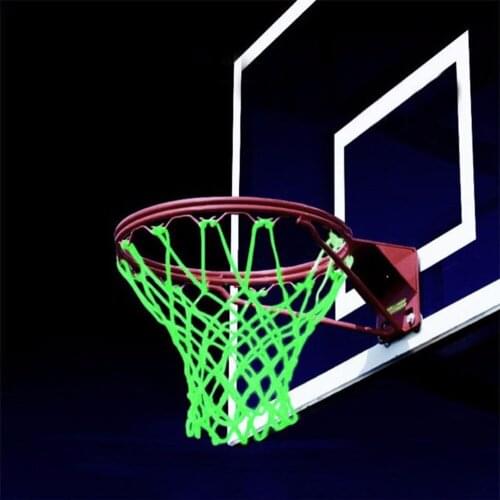1pc New Glowing Light Shooting Training Green Luminous Basketball Net Backboard Rim Ball Mesh Nylon Standard Basketball Hoop Net