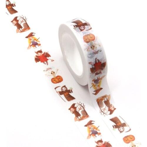 1X NEW Halloween ghost design washi tape stationery Adhesive Tape Scrapbooking tape masking tape stickers scrapbooking