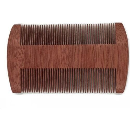 100pcs/lot Fast shipping Amoora Wood Comb Beard Comb Double-edged Fine-toothed Comb10cm Length