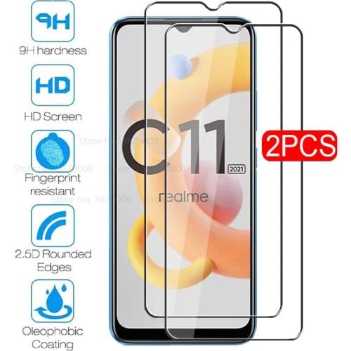 2Pcs orignal protective glass cover for realme c11 2021 rmx3231 6.52'' realmi c11 realmy c 11 realmec11 screen protectors film