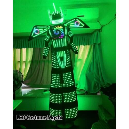 2019 Stilts Walker LED Robot Suit ,LED Light Costume with LED Screen, LED Dance costume for nightclub party performance DJ show