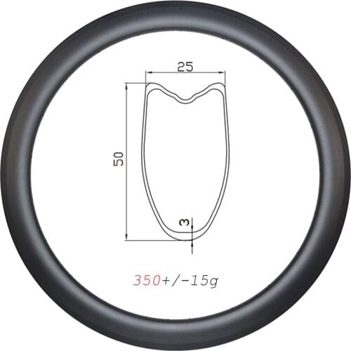 350g SUPERLIGHT 50mm deep 700C Road Bike Carbon Rim Tubular Basalt Brake Track 25mm Wide 16-32H UD 3K 12K SL V Brake road wheels