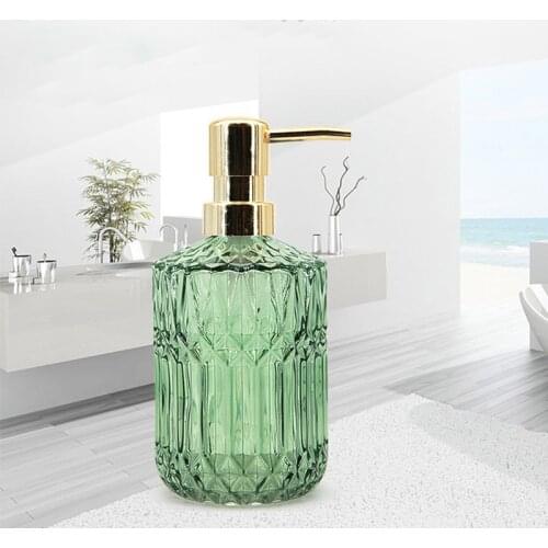 400ml Soap Dispenser Chic Glass Refill Empty Bottle Home Hotel Bathroom Conditioner Hand Soap Shampoo Bottle Detergent Container