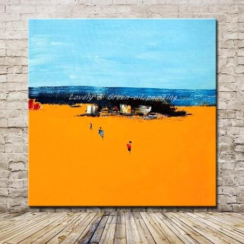 Mintura Hand Made Abstract Oil Paintings On Canvas Landscape Posters Modern Pop Art Wall Picture For Living Room Home Decoration