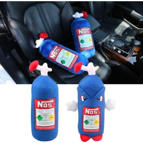 Car Neck Pillow, Lumbar Cushion Headrest Nitrogen Bottle Design Plush Headrest Pain Relief Support Cushion Travel