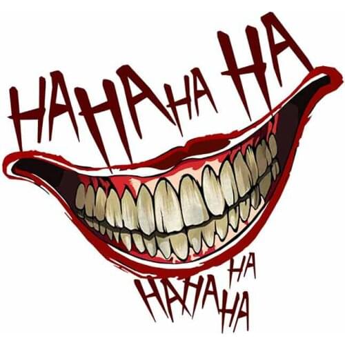 Joker Graffiti Car Styling Waterproof Personality Sticker and Decal Laptop Auto Accessories Decoration PVC,13cm*12cm