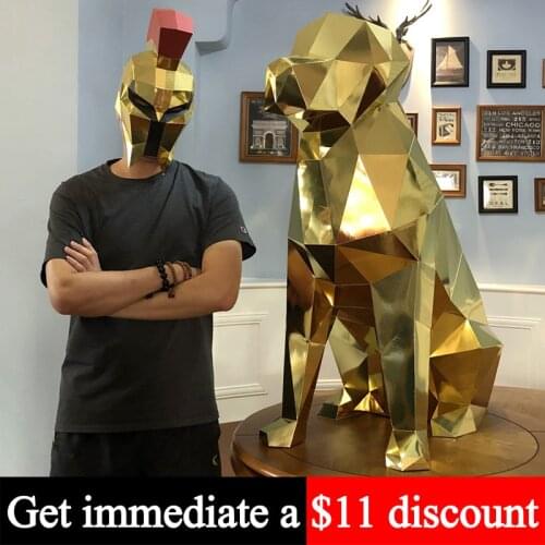 100CM Large Size Golden Retriever Dog Decor Home Decoration Paper Model,3D Papercraft,Handmade DIY Adult Craft Toy RTY194