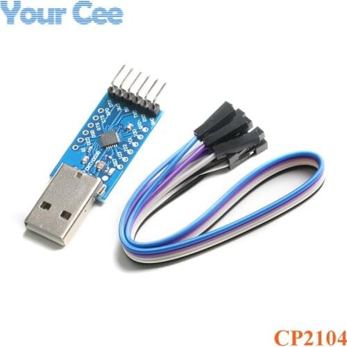 CP2104 USB2.0 to TTL Serial Converter Module STC PRGMR Downloader Brush Line for Arduino Replace CP2102 With Dupont Cables