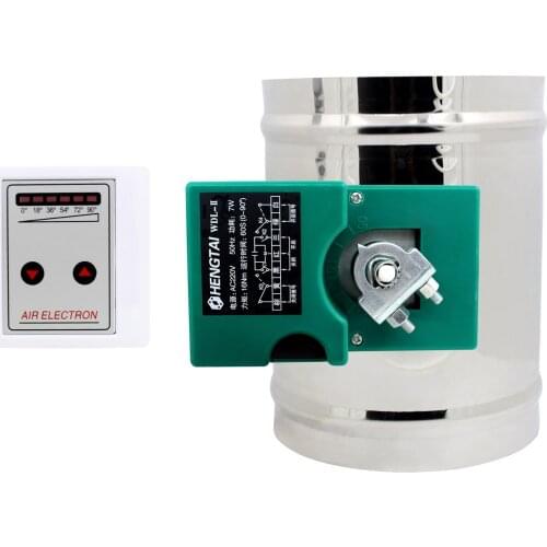 5 positions motorised damper with switch stainless steel air vent volume control damper diameter 80 - 400 mm