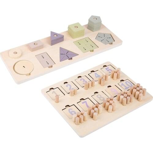 Sorter Board Fraction Learning Puzzles Wooden Education Learning Toy Block