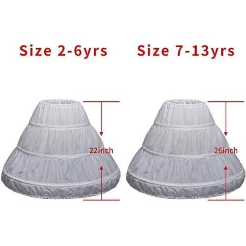 Children Petticoats Wedding Bride Accessories Half Slip Little Girls Crinoline White Long Flower Formal Dress Underskirt