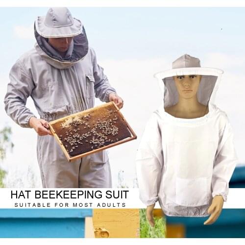 Elastic Beekeeping Protective Clothing Practical Beekeeping Tools Beekeeper Jacket Protective Tops with Veil Caps