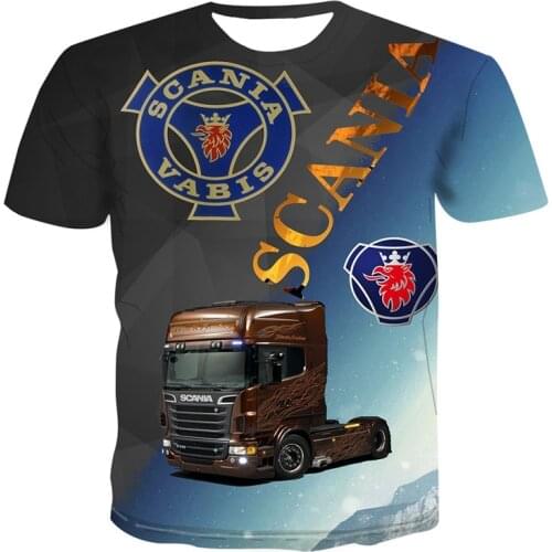 2021 Summer New Fashion Anime Truck 3D Printing Hip Hop Men Oversized T-shirt Harajuku Short Sleeve Funny Casual Top T-shirt