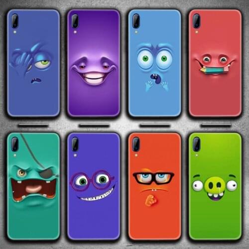 Funny Cartoon Face Phone Case For Vivo Y91c Y17 Y51 Y67 Y55 Y7s Y81 Y19 Y97 Y93 V17 vivos5