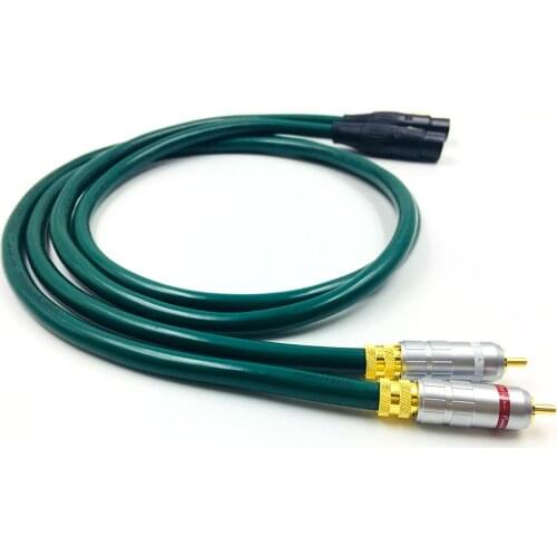 HiFi FURUTECH FA-220 OCC RCA Male to Dual XLR Female Audio Cable To 2 XLR Male Female Plug Coax Adapter Video Wire