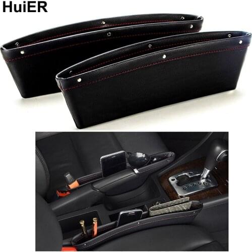 HuiER 1 PC Leather Car-Styling Gap Pocket Holder Organizer in Car Seat and Console Store All Drop Auto Seat Seam Storage Holder