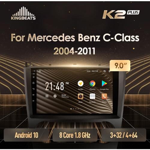 KingBeats Android 10 Octa-Core head unit HU 4G in Dash Car Radio Multimedia Video Player Navigation For Mercedes Benz C-Class C Class W203 W209 C180 C200 CL203 no dvd 2 din Double Din Android Car Stereo 2din